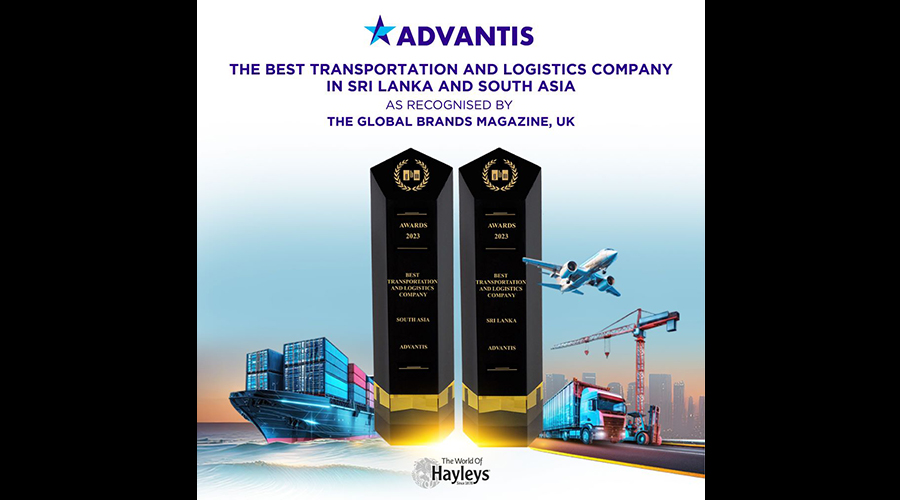 Advantis named Best Transportation and Logistics Company in Sri Lanka and South Asia by the Global Brands Magazine UK