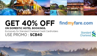 Findmyfare.com offers unbeatable discounts for Standard Chartered credit cards