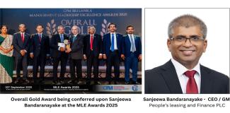 From Triple Gold to the Pinnacle : Sanjeewa Bandaranayake Named Sri Lanka’s Top Corporate Leader at the CPM - MLE Awards 2025