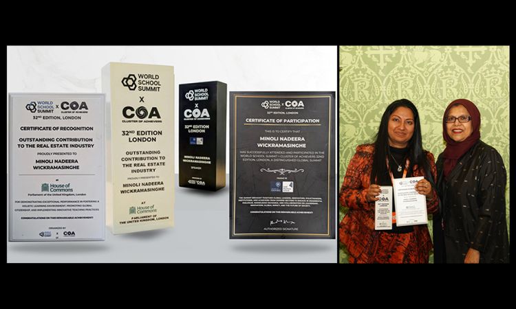 Capital Trust Properties’ Minoli Wickramasinghe recognised at UK Parliament for outstanding contribution to real estate