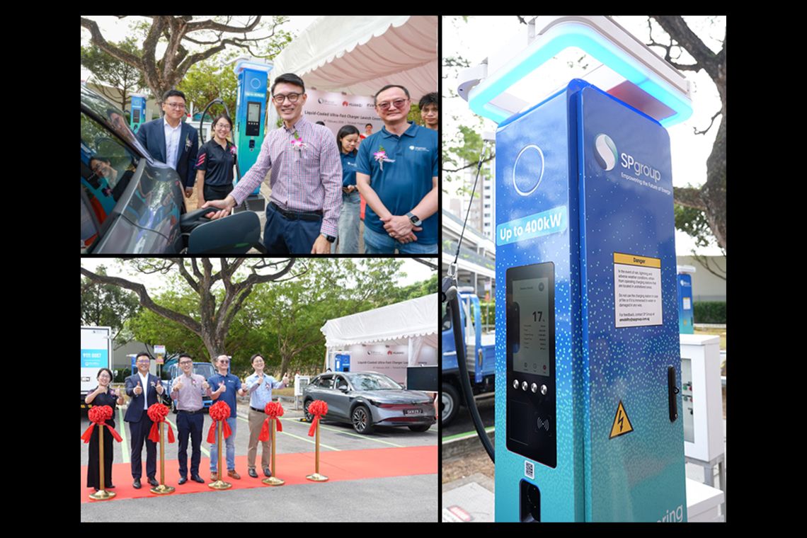 Huawei and SP Mobility unveil ultra-fast EV charging, integrating battery energy storage for high-power charging at locations with power limitations