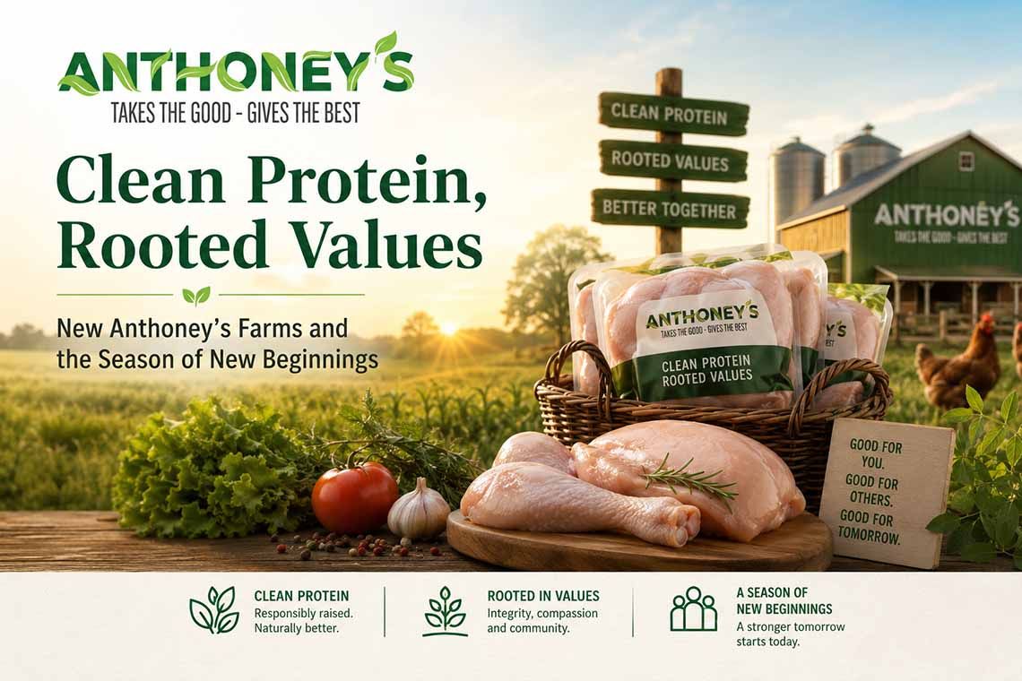 Clean Protein, Rooted Values New Anthoney's Farms and the Season of New Beginnings