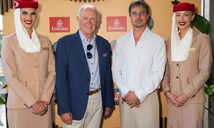 Emirates hosts Brad Pitt at Roland-Garros 2026