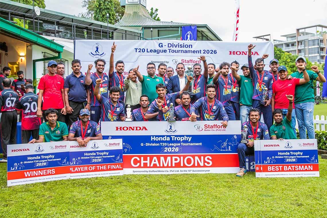 Maliban Biscuits Crowned Champions of Stafford Motors MCA G Division T20 Tournament