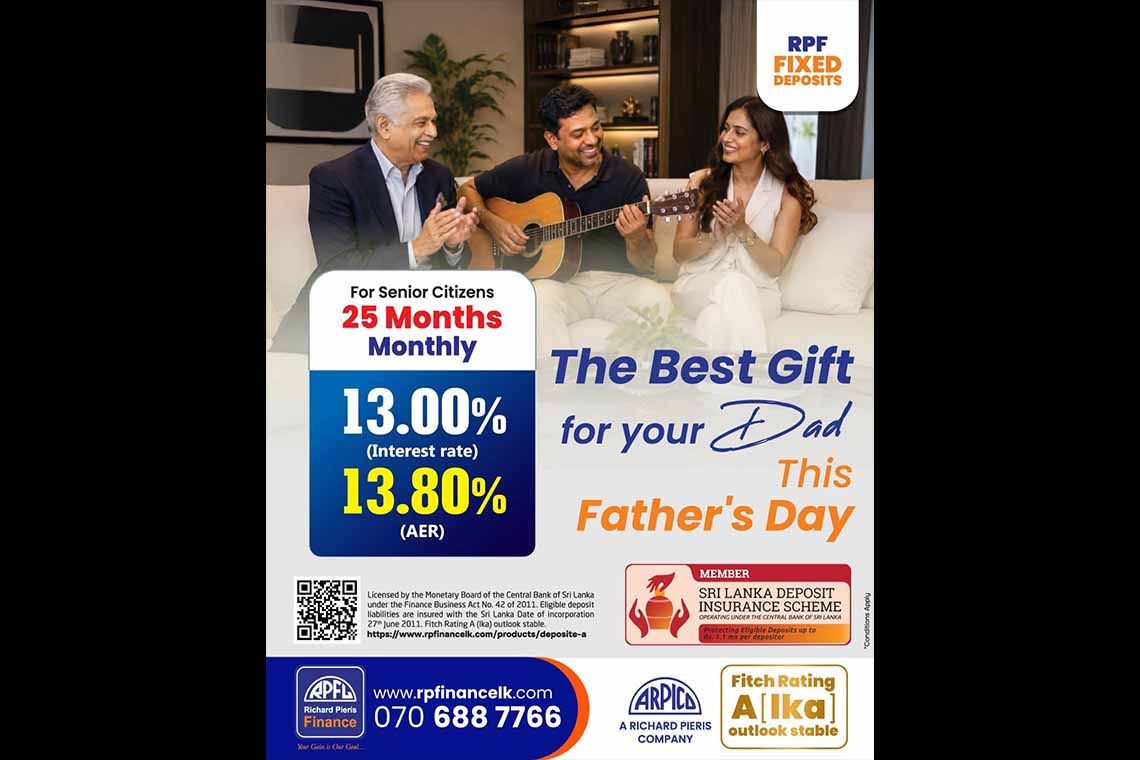 Richard Pieris Finance Encourages Families to Give Fathers the Gift of Financial Security this Father’s Day