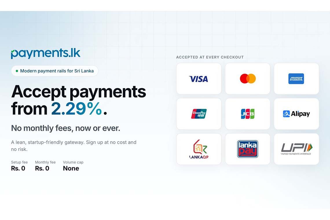Payments.lk by Payable takes on traditional payment gateways by offering zero monthly fees, lowest published rates