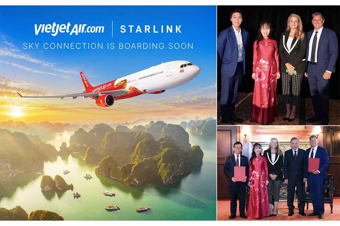 Vietjet Signs Agreement with Starlink to Bring Free High-Speed Wi-Fi to Its Global Network
