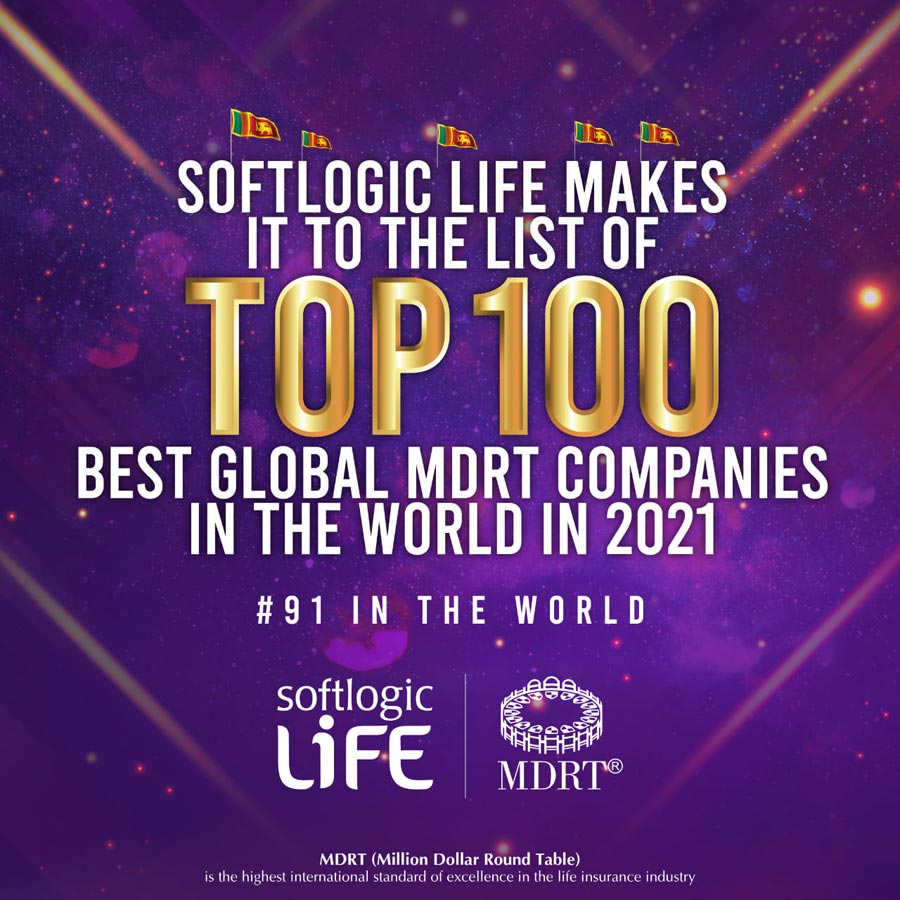 Softlogic Life lauded among Top 100 Best Global MDRT companies in the world