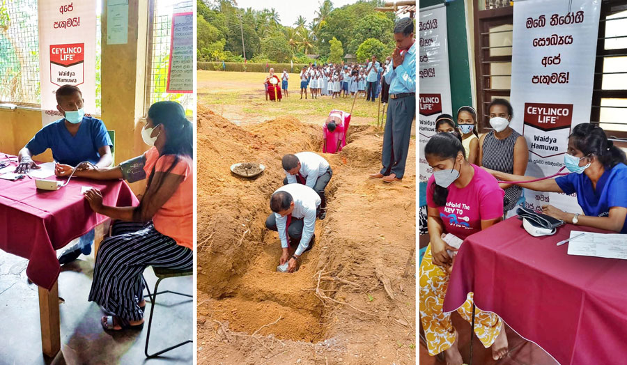 Ceylinco Life continues classroom building projects and free health camps