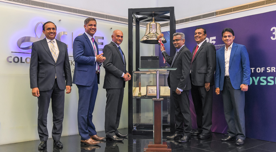 Chrissworld PLC rings the bell to celebrate their achievement after being listed on the CSE Empower Board