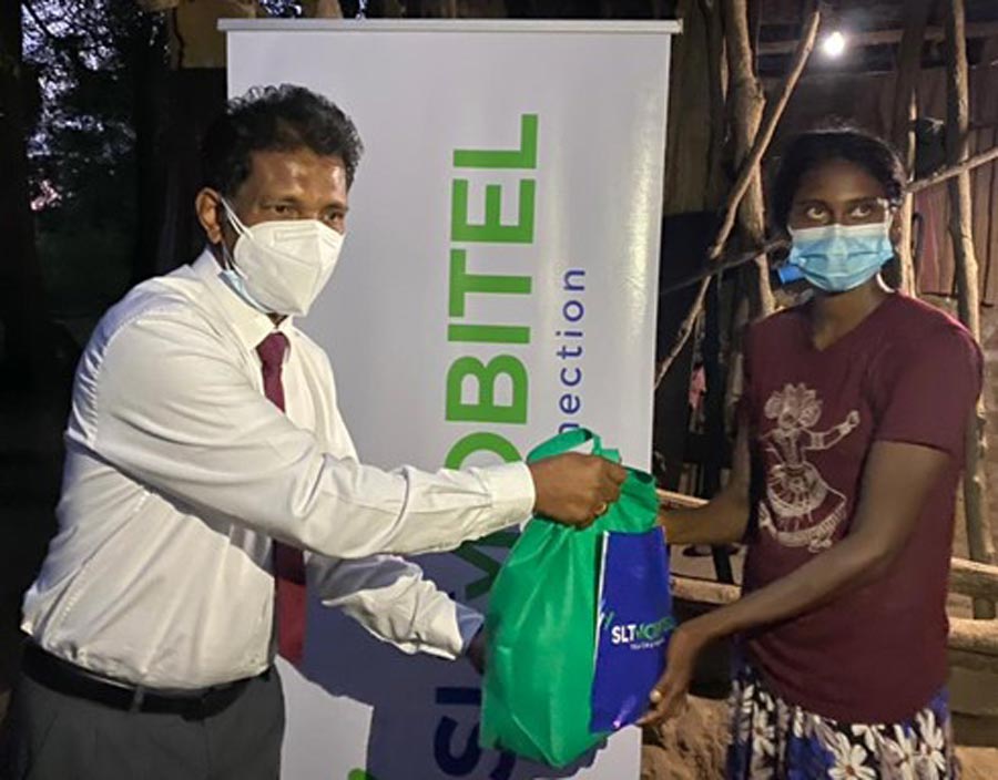 SLT MOBITEL provides relief to COVID 19 affected Pollebadda Indigenous communities in Ampara s Maha Oya division