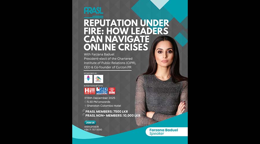 PRASL Presents Reputation Under Fire How Leaders Can Navigate Online Crises with Global PR Leader Farzana Baduel