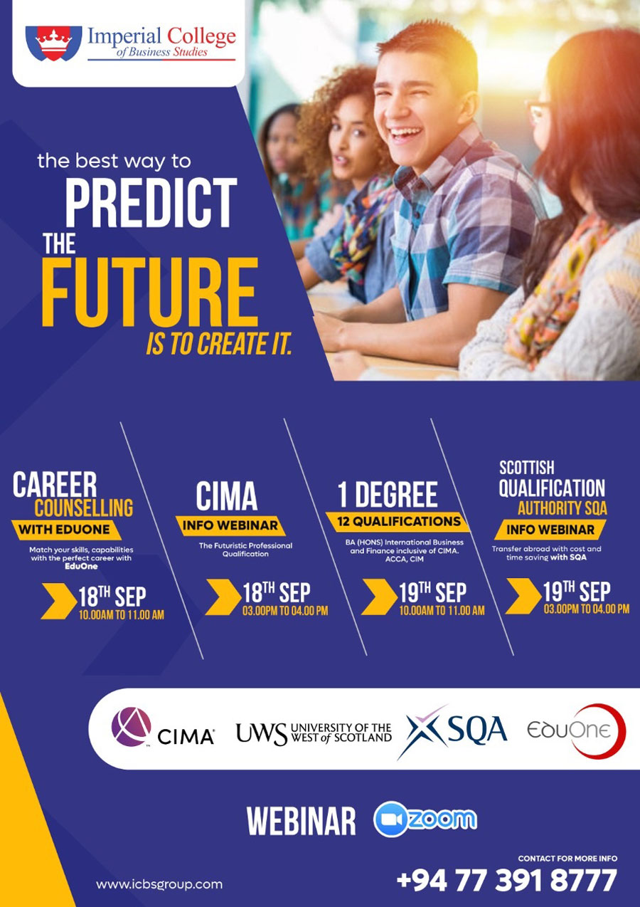 Imperial College of Business Studies ICBS brings four informative webinars to help students plan their educational pathway for a successful career