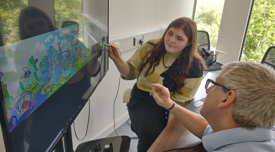 New mural created by Coventry University student captures the journey towards a low carbon future