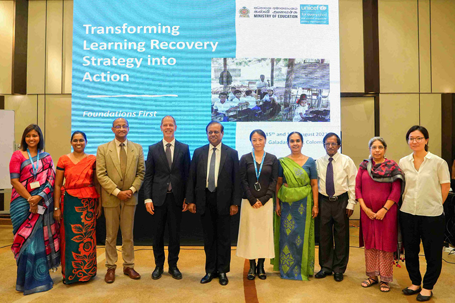 MOE and UNICEF spearhead national initiative to recover lost learning for 1.6 million primary school children across Sri Lanka