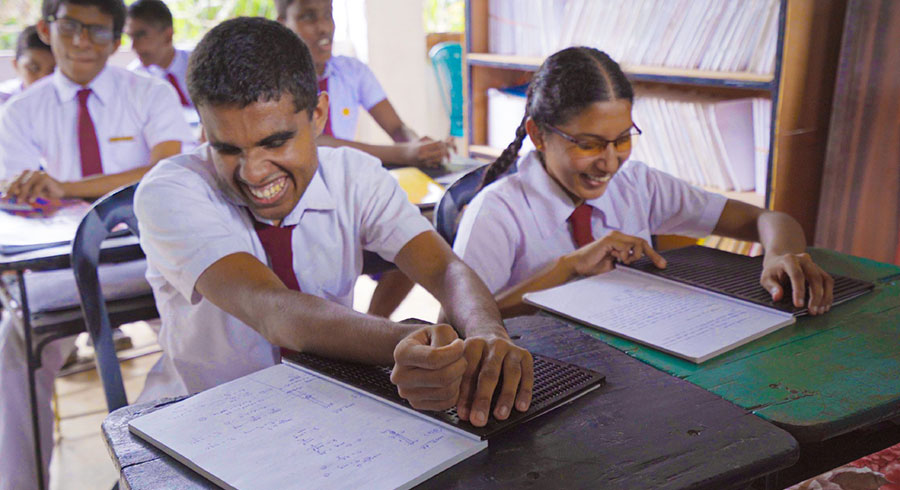 ProMate gives used exercise books a second life to aid visually impaired students education