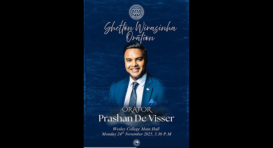 Prashan de Visser to deliver Shelton Wirasinha Oration hosted by Wesley College