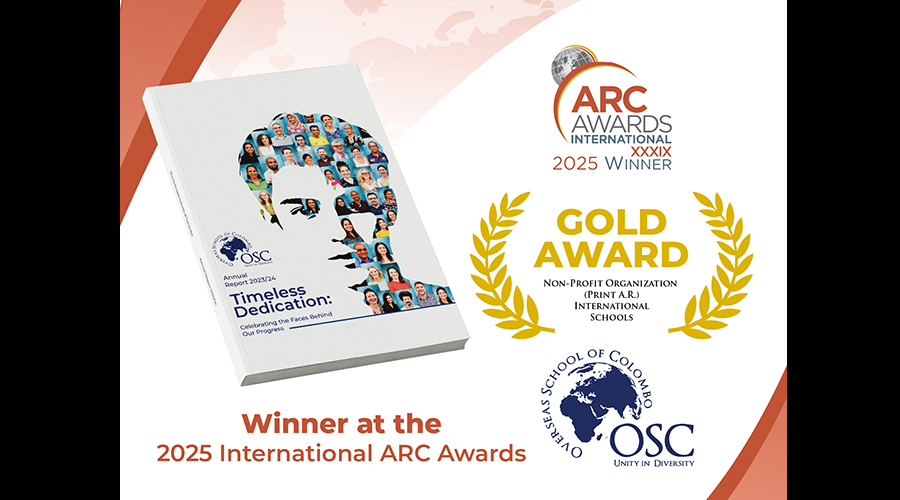 The Overseas School of Colombo Strikes Gold Again at the International ARC Awards in New York