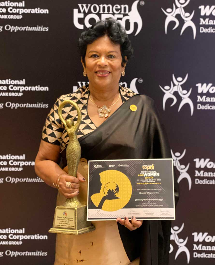 Businesscafe Image Shyamalie Wijegunawardena Co founder of Spring Summer at the Top 50 Professional Career Women Awards for Sri Lanka and Maldives 2020
