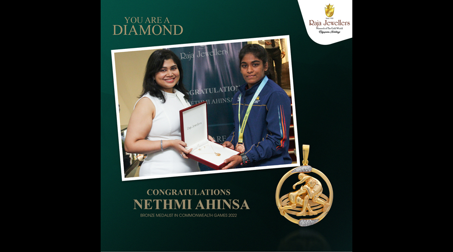 Raja Jewellers rewards Nethmi Ahinsa s win at the 2022 Commonwealth Games
