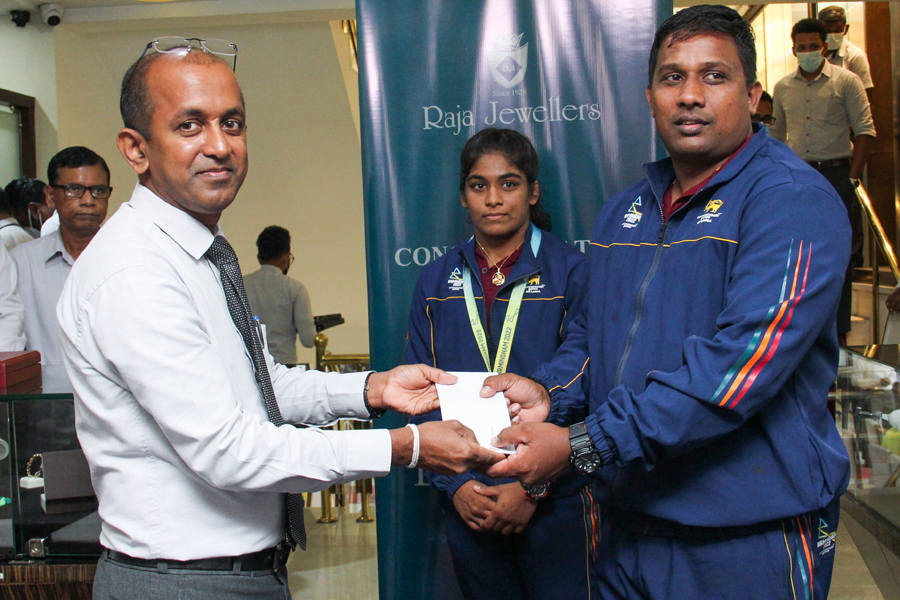 Raja Jewellers rewards Nethmi Ahinsa win at the 2022 Commonwealth Games