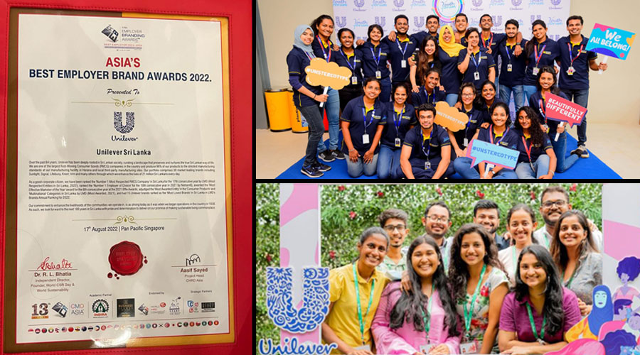 Unilever Sri Lanka recognised as one of Asia s Best Employer Brands in 2022