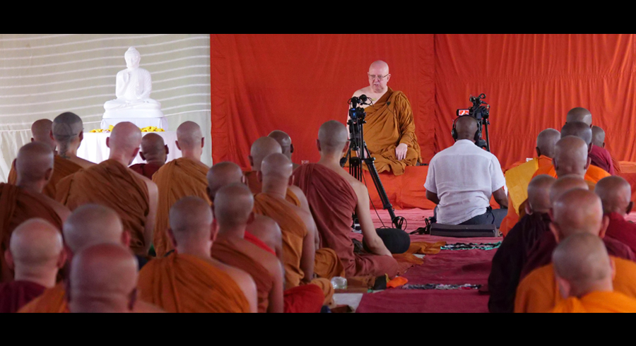 Ajahn Brahmavamso in Sri Lanka on a very busy schedule