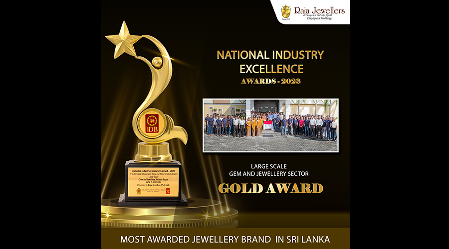 Raja Jewellers Clinches Prestigious Gold Award at National Industry Excellence Awards 2023