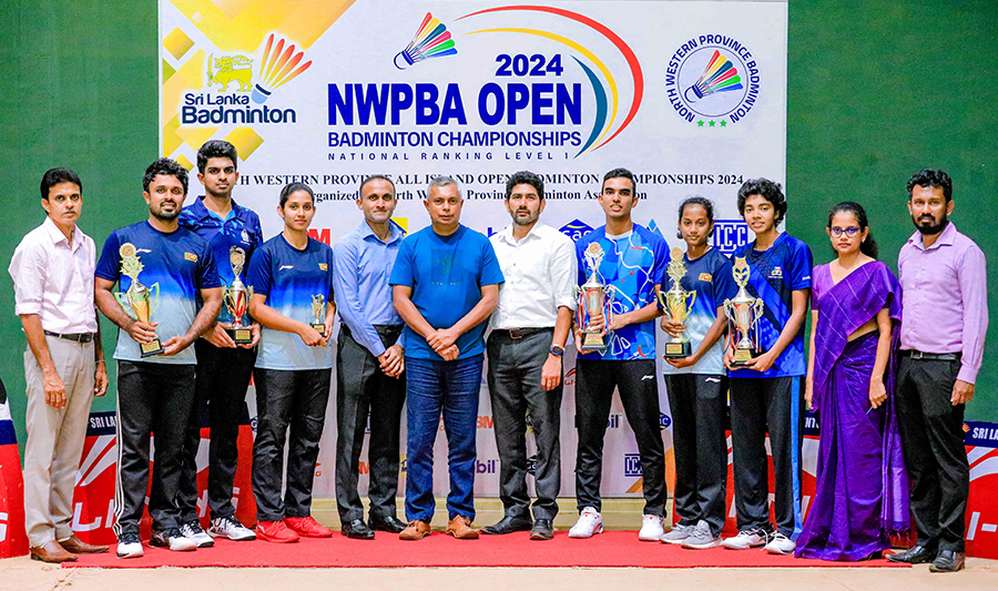 North Western Province All Island Open Badminton Championship Thilina Rashmi clinch singles crowns