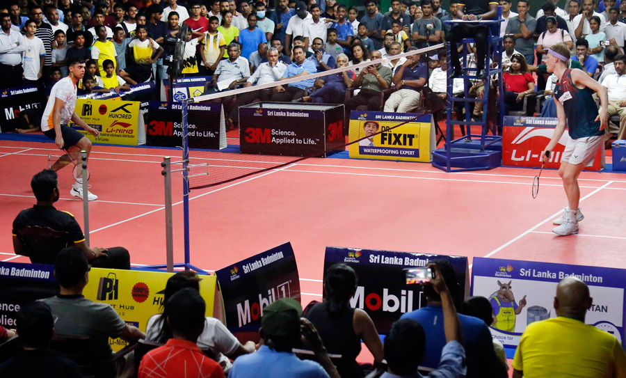 Viren defeat World No.2 Anders in exhibition game at MBA Courts