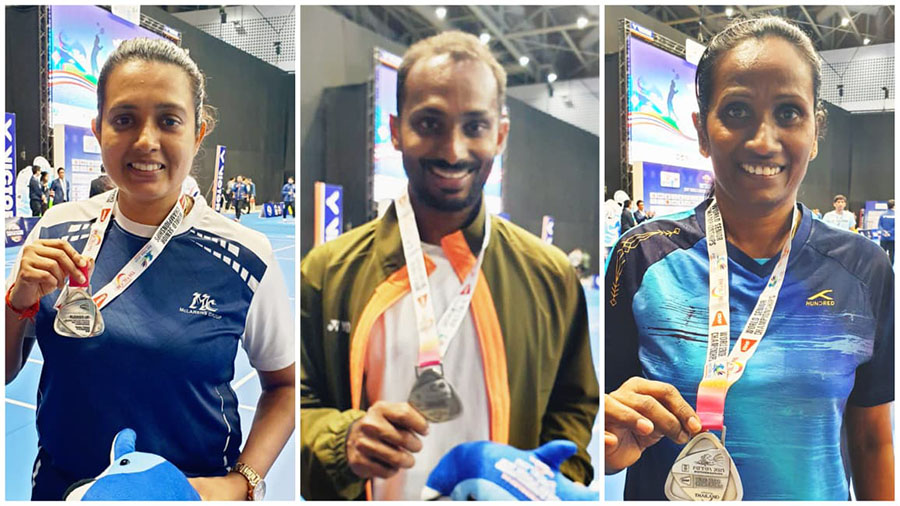 Sri Lankans shine with three silver medals at BWF World Senior Championships 2025