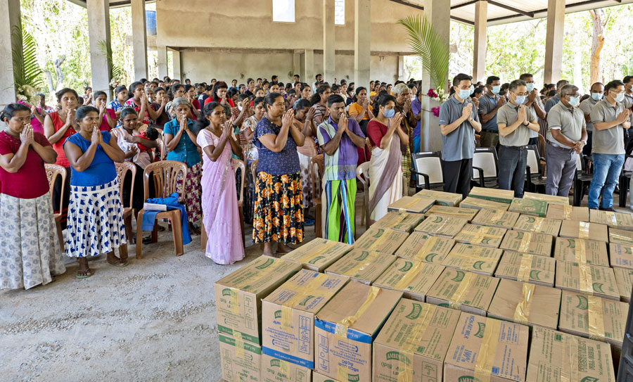 CICT HIPG gift essential foods to 362 families of Hope Village