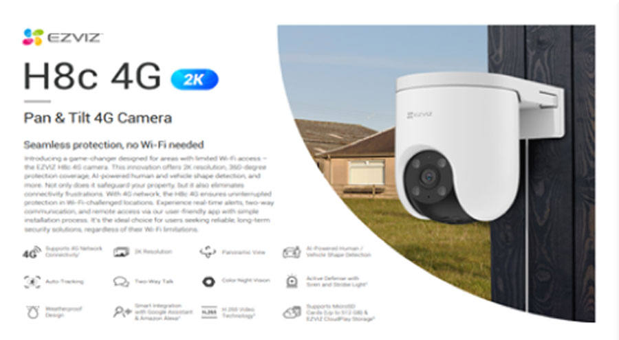 EZVIZ revolutionizes Security Surveillance system with the launch of H8C 4G Camera Range