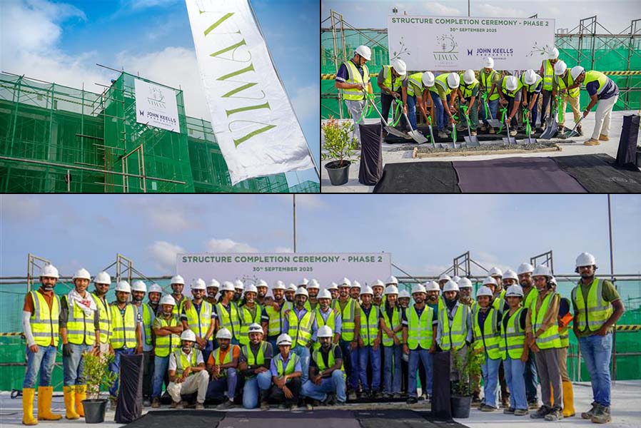 John Keells Properties Marks Structural Completion of VIMAN Ja Ela Phase 2