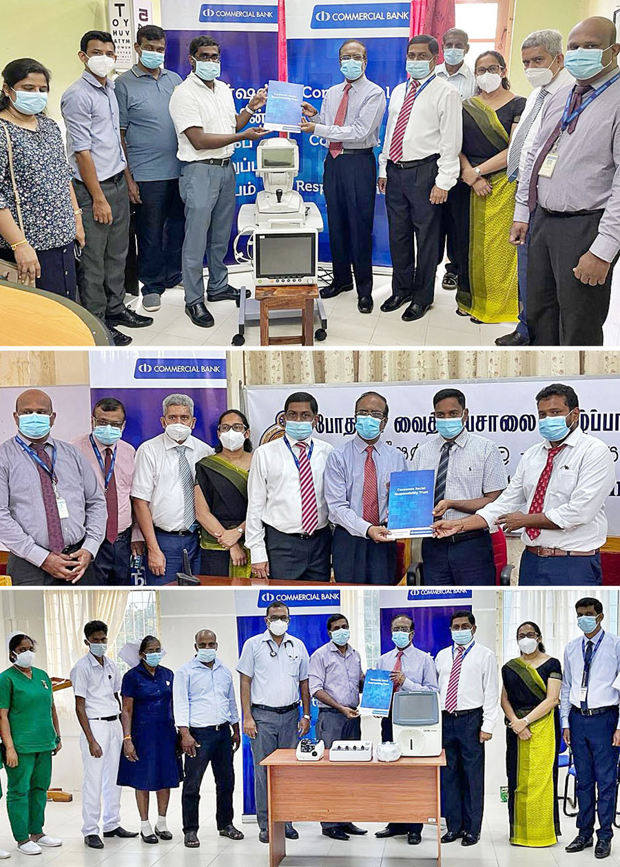 Commercial Bank Donations to Jaffna hospitals