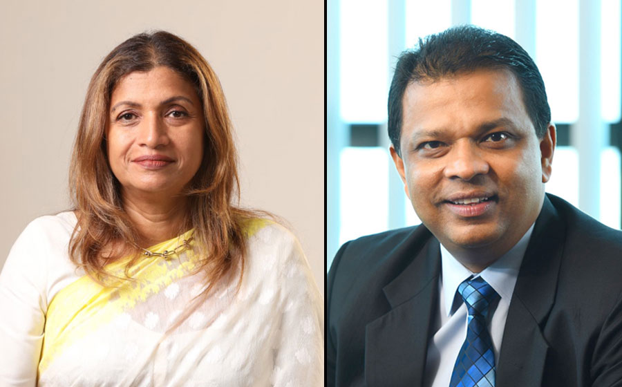 HNB Chairperson Aruni Goonetilleke and HNB MD CEO Jonathan Alles Left to Right