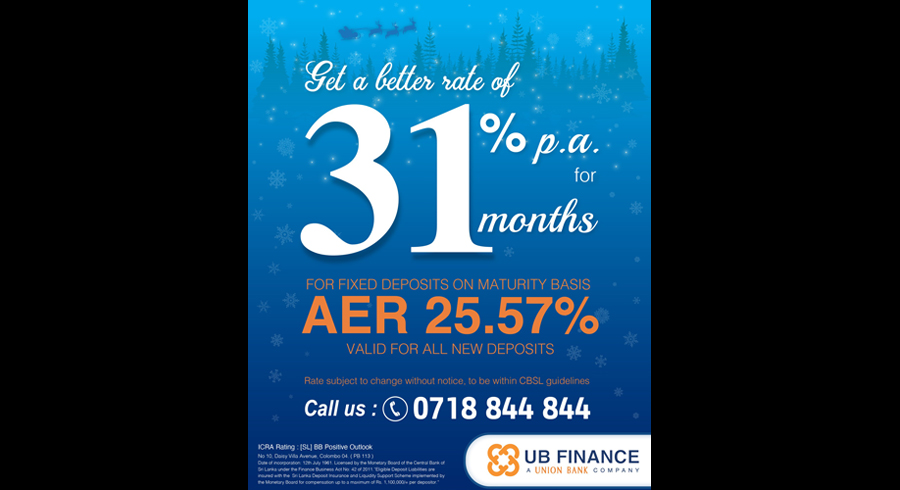 UB Finance rings in the season with 31 for 31 Fixed Deposits