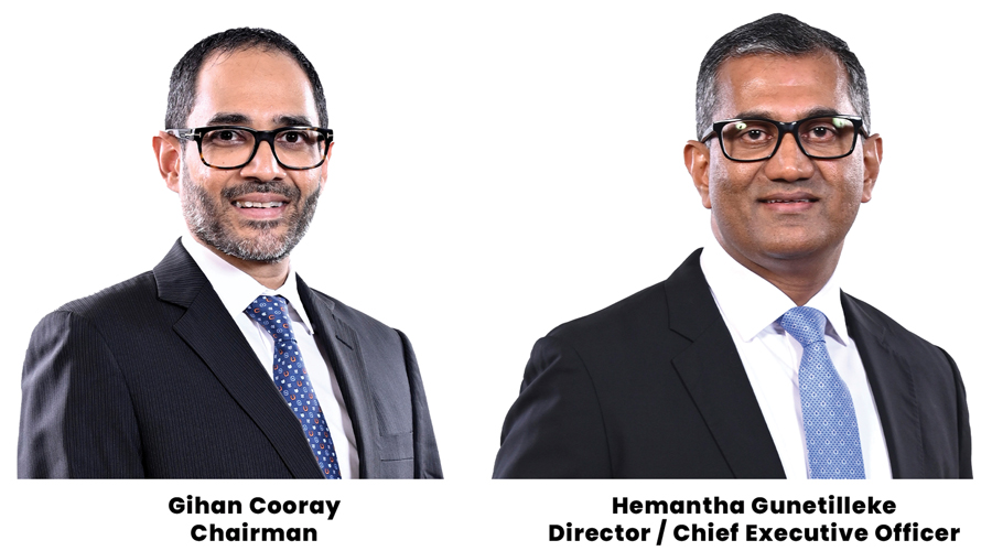 Chairman Gihan Cooray and Director Chief Executive Officer Hemantha Gunetilleke