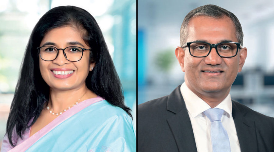 Left to Right Nations Trust Bank Chairperson Sherin Cader and Director Chief Executive Officer Hemantha Gunetilleke