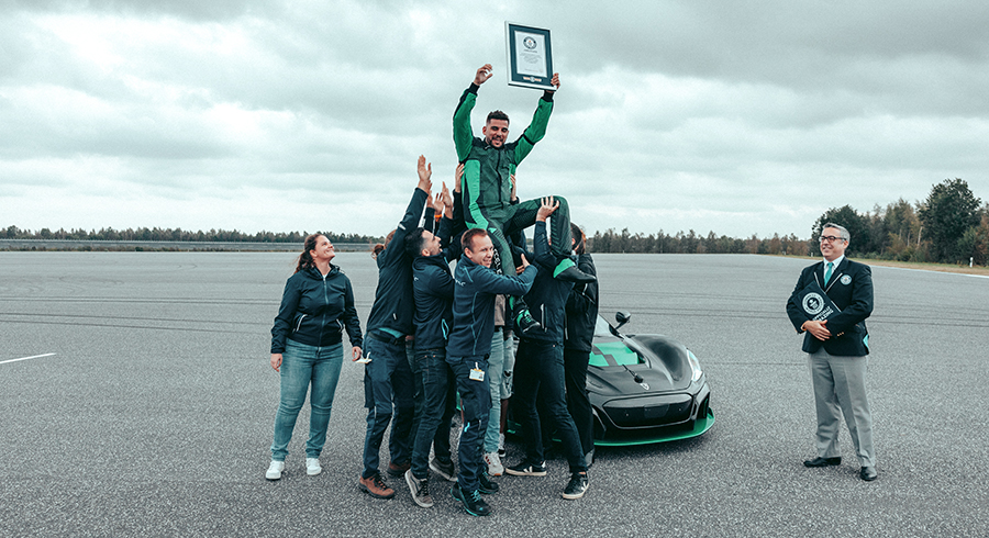 Rimac Nevera Breaks Guinness World Records Title in Reverse