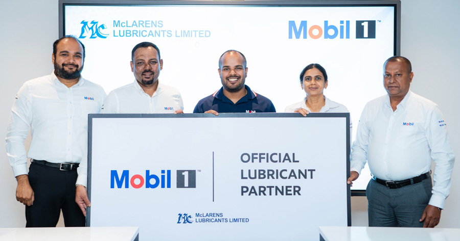 McLarens Lubricants Ltd along with Mobil partners with champion racer Sangeeth Suriyage