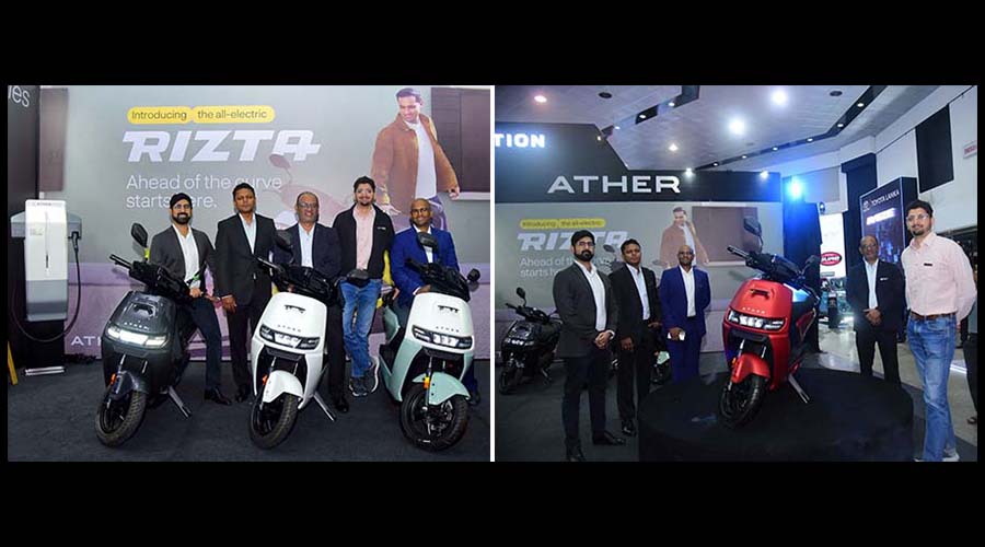 Ather Energy launches its second electric scooter Rizta in Sri Lanka