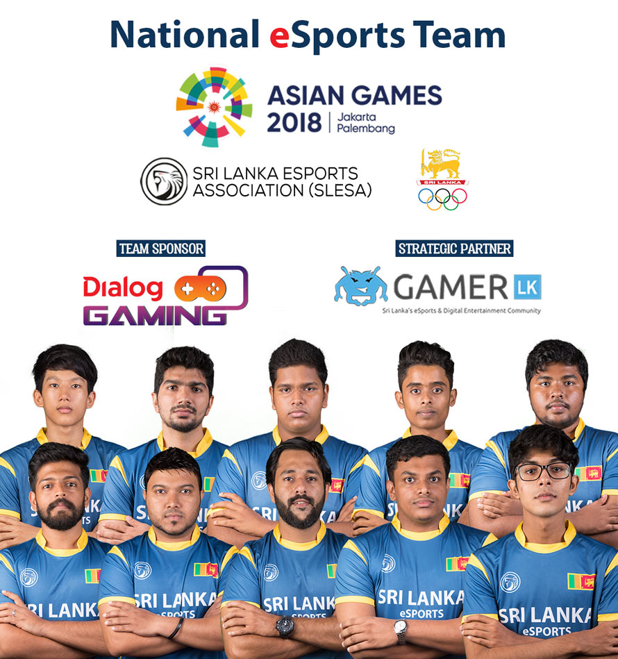 National eSports team sponsored by Dialog Gaming to represent Sri Lanka at Asian Games 2018