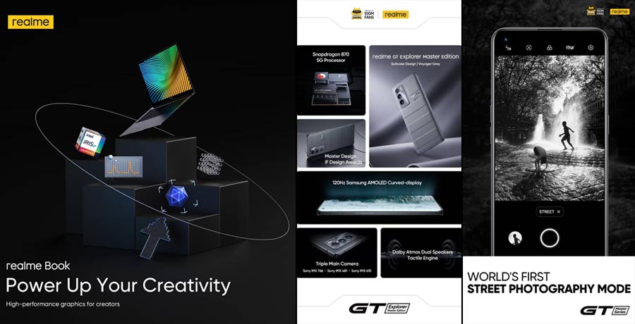 realme book realme GT Explorer Master Edition realme GT Master Edition