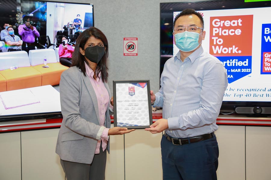 Huawei Sri Lanka recognized among Sri Lankas 40 Best Workplaces for 2021