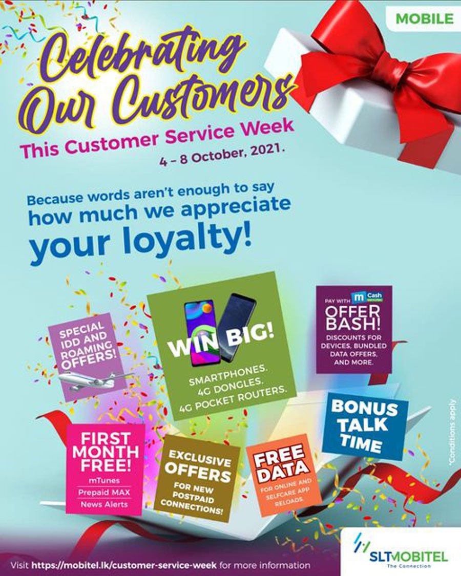 SLT MOBITEL Celebrates International Customer Service Week 2021 with Appreciation and Rewards