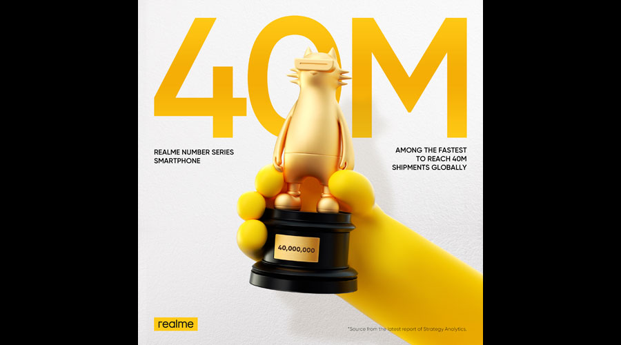 Popular realme Number Series smartphones surpass 40M handset sale volume