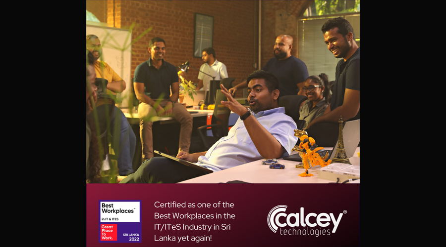 Calcey Among Top 10 IT ITeS Best Workplaces in Sri Lanka Again