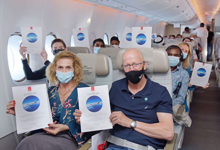 businesscafe Milestone flight EK2021 highlights UAE impressive vaccination drive and readiness of its aviation industry for travel rebound