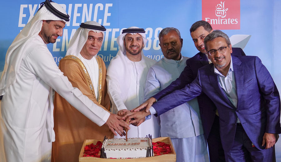 Emirates A380 debuts in Bengaluru